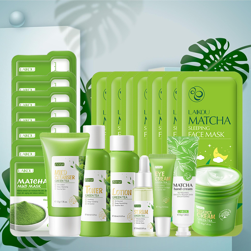 Korean Skincare Routine - Groene Thee Huidverzorgingsset Koreaanse Cosmetica Hydraterende