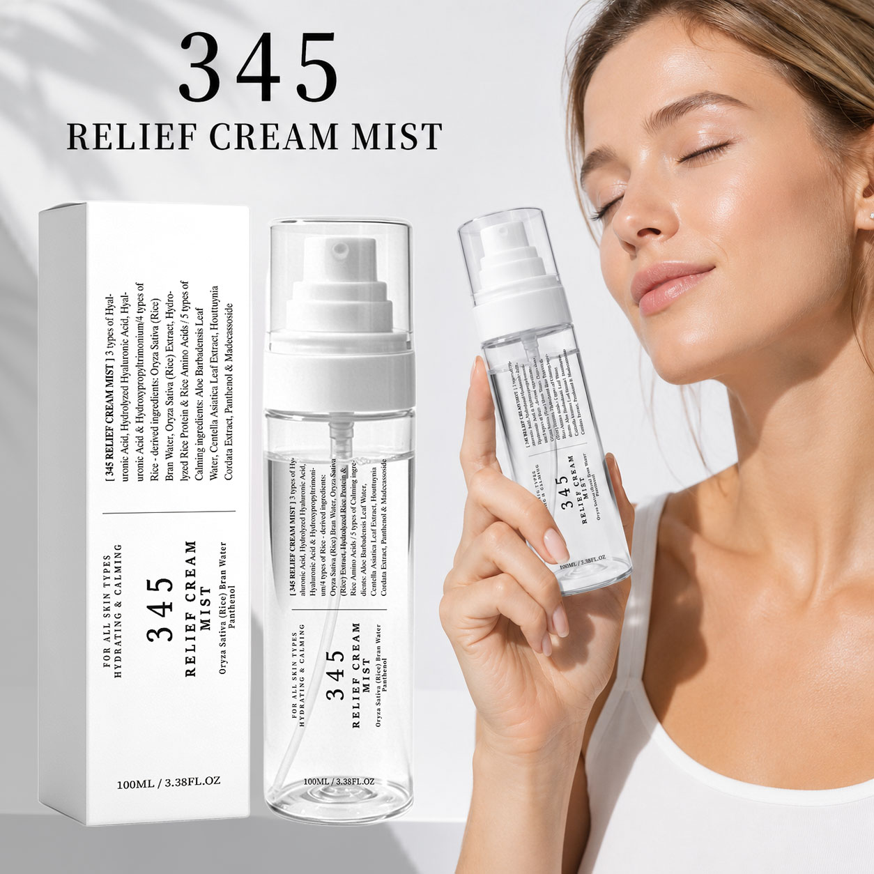 345 Verzachtende Crème Mist Ko - Korean Skincare Routine recensie en prijs