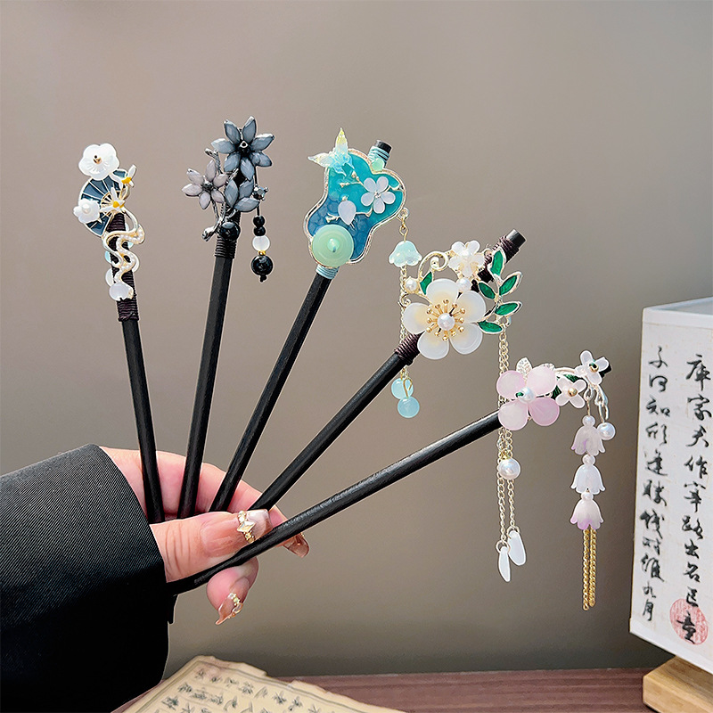 Klassieke kwastje haarstokje z - Hanbok Hair Pin recensie en prijs